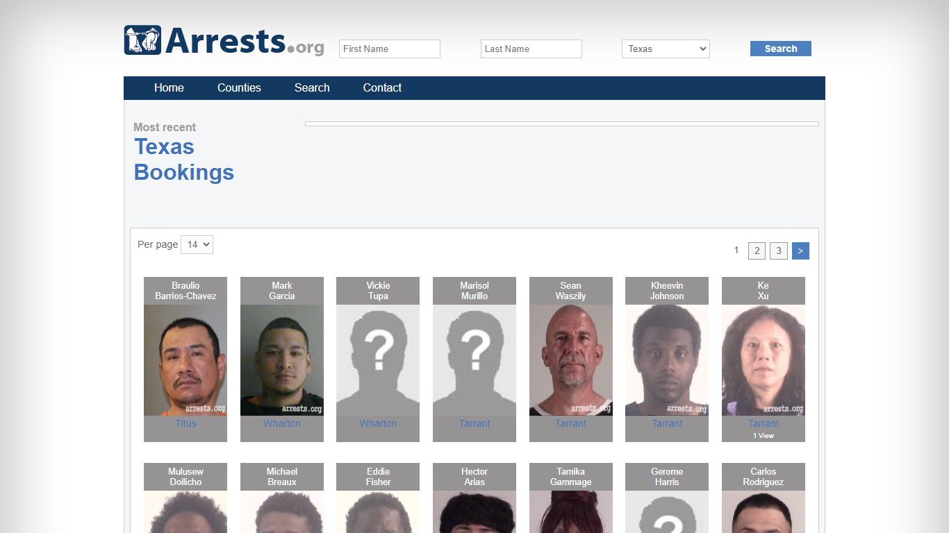 Texas Arrests and Inmate Search